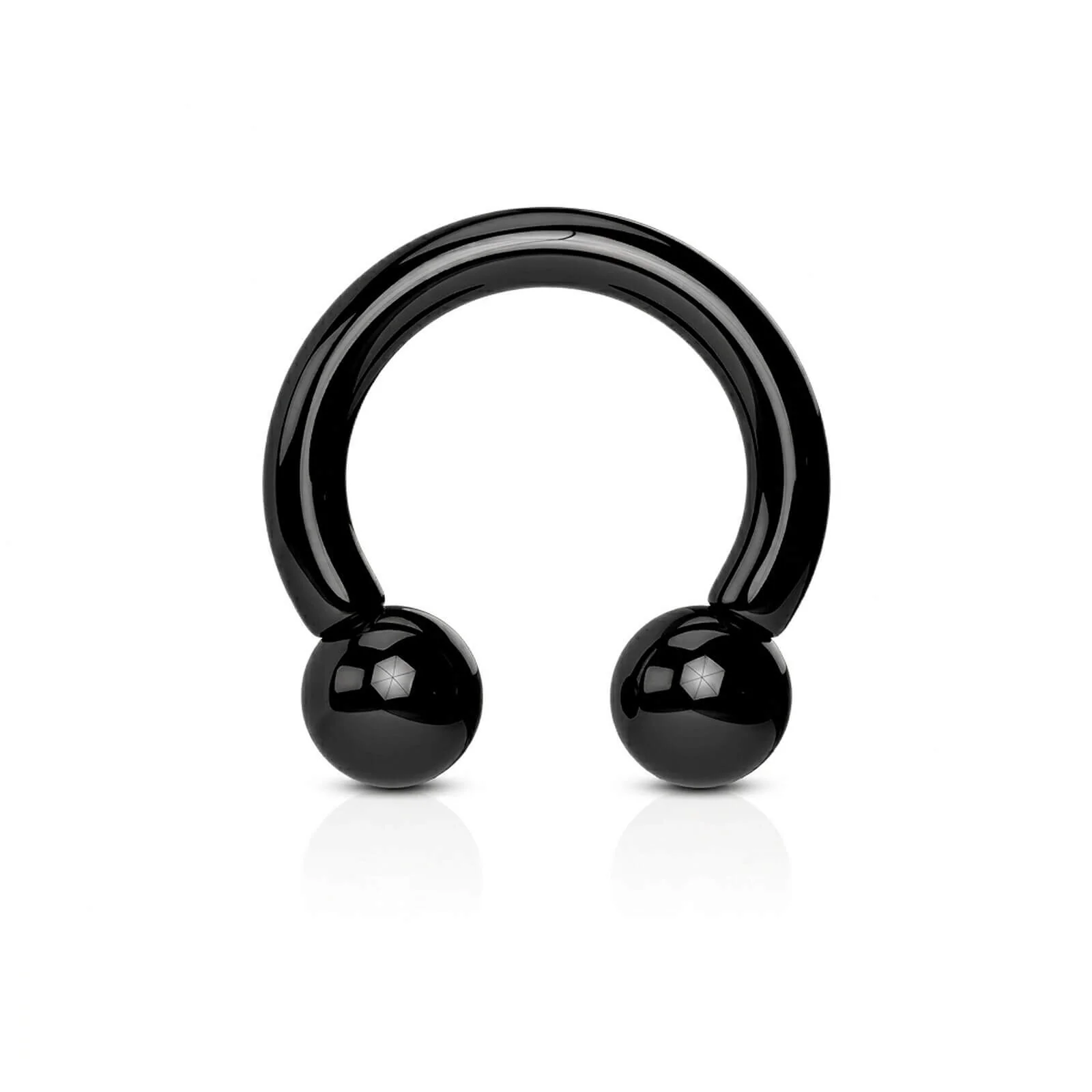 Akryl Hufeisen Piercing Acryl Schwarz