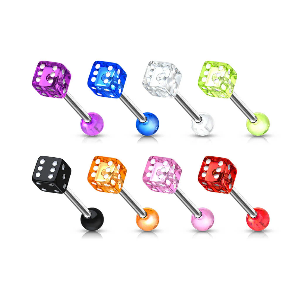 Zungenpiercing Acryl Würfel - Image 3