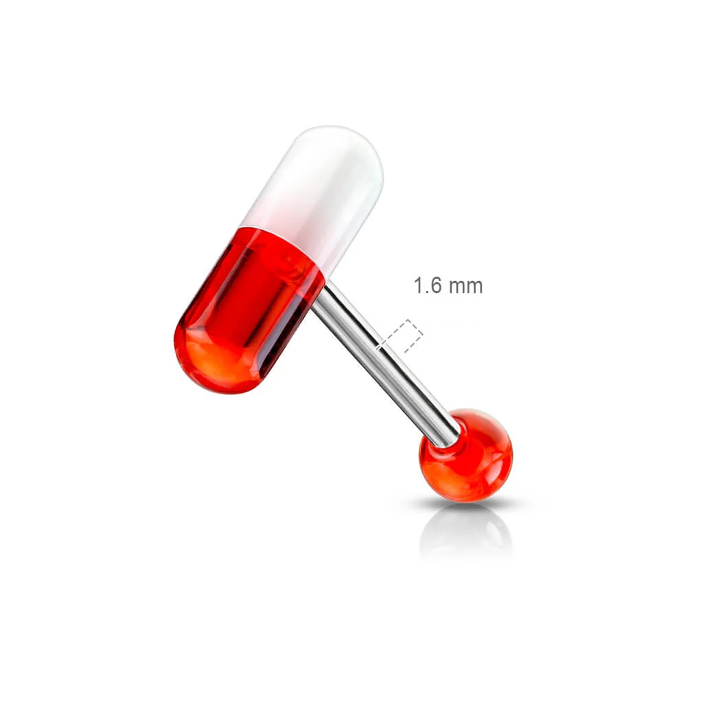 Zungenpiercing Acryl Pille - Image 3
