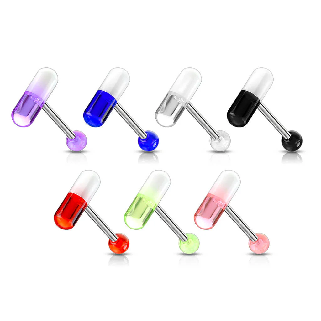 Zungenpiercing Acryl Pille - Image 5