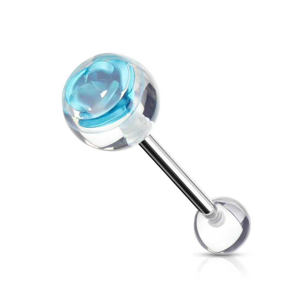 Zungenpiercing Acryl Rose - Image 5