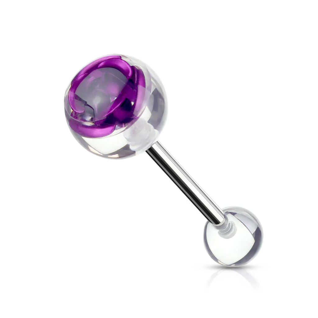 Zungenpiercing Acryl Rose - Image 7