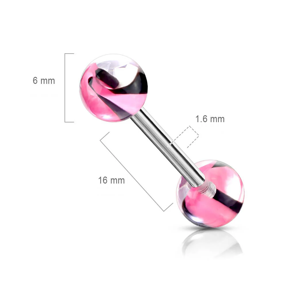 Barbell Acryl Marmor Muster Kugel  - Image 10