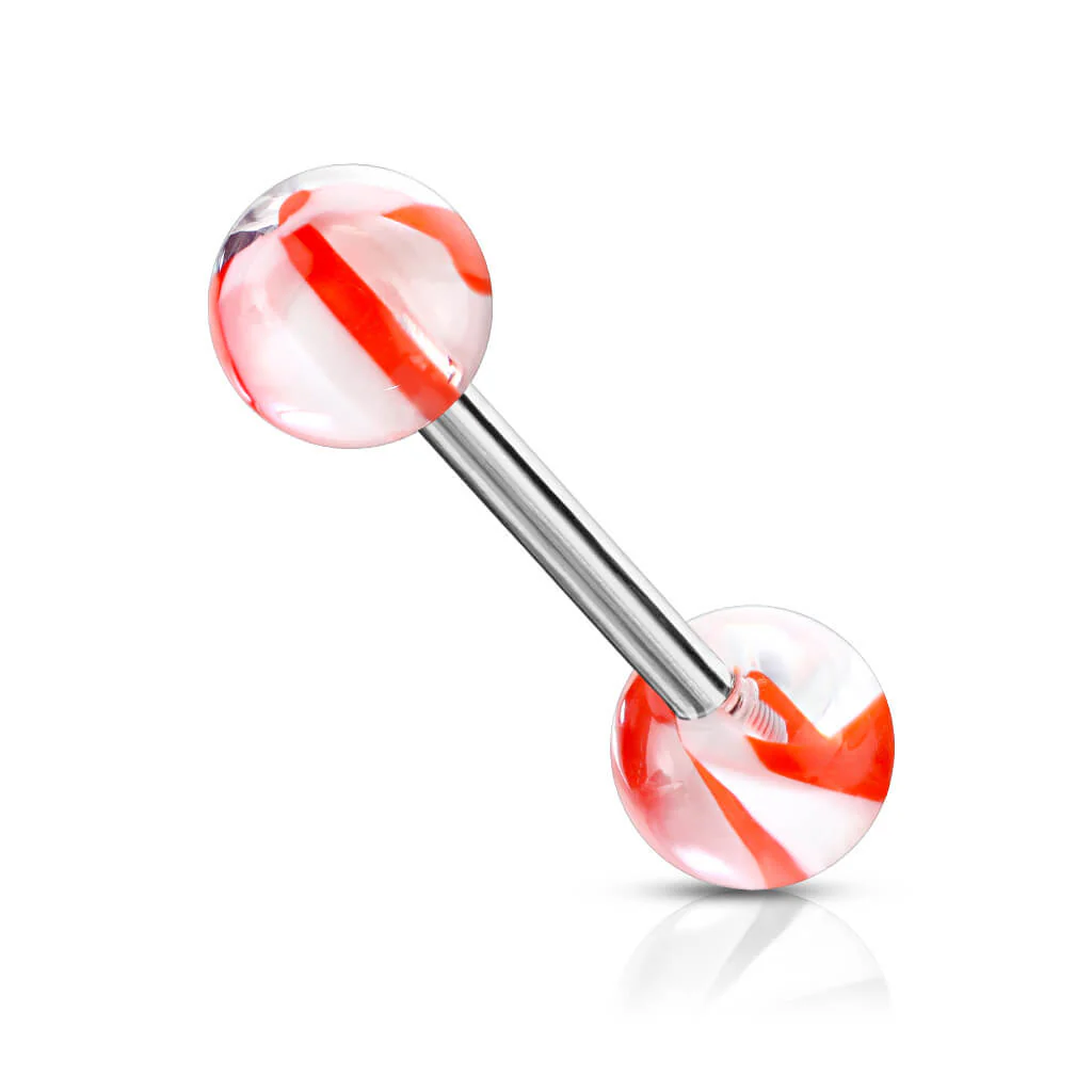 Barbell Acryl Marmor Muster Kugel  - Image 9