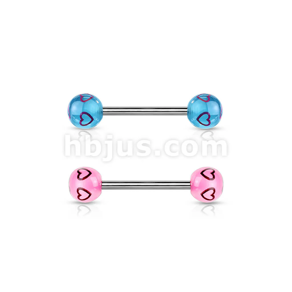 Barbell Acryl Kugel Herz - Image 3