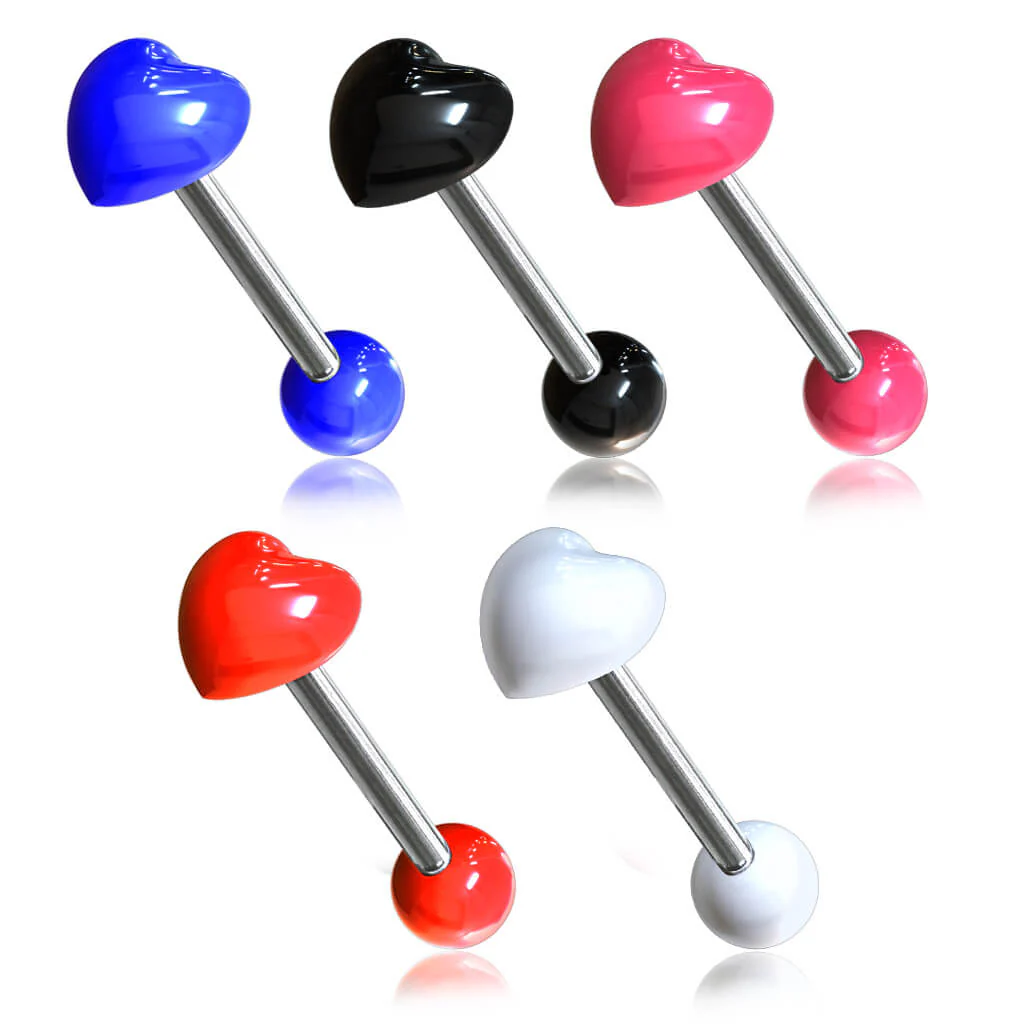 Zungenpiercing Acryl Herz  - Image 3