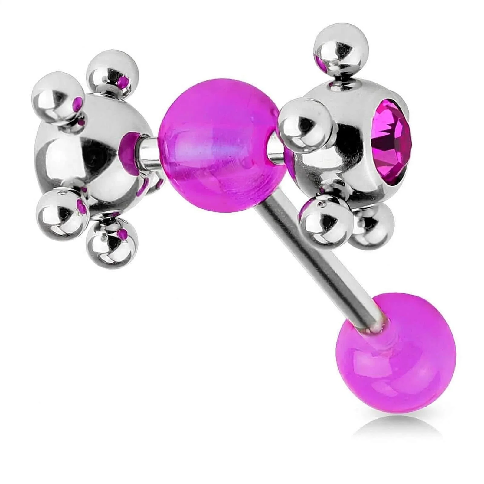 Zungenpiercing Acryl Multi Kugel Zirkonia - Image 2