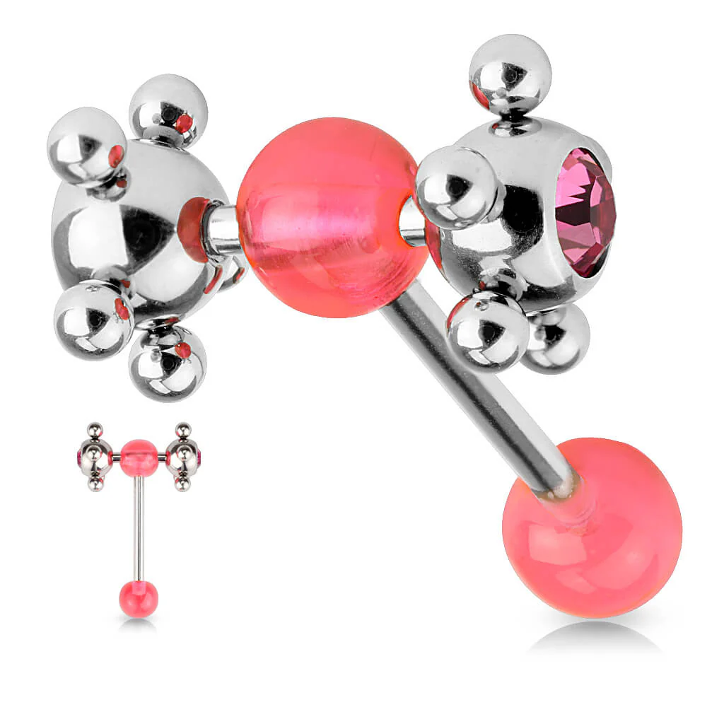Zungenpiercing Acryl Multi Kugel Zirkonia - Image 6
