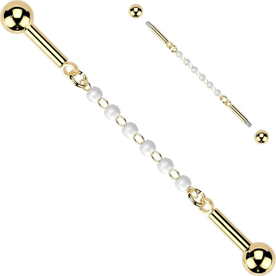 Industrial Barbell zentrierte Kette mit 6 Perlen - Image 3