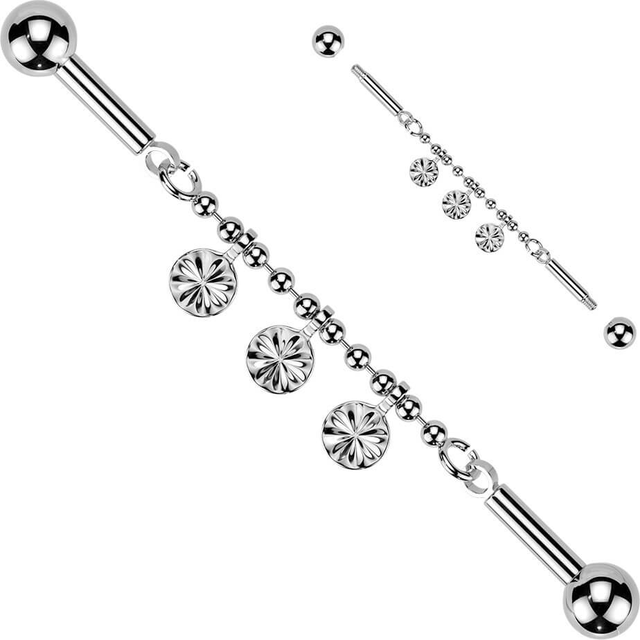 Industrial Barbell zentrierte Perlenkette runde Anhänger - Image 4