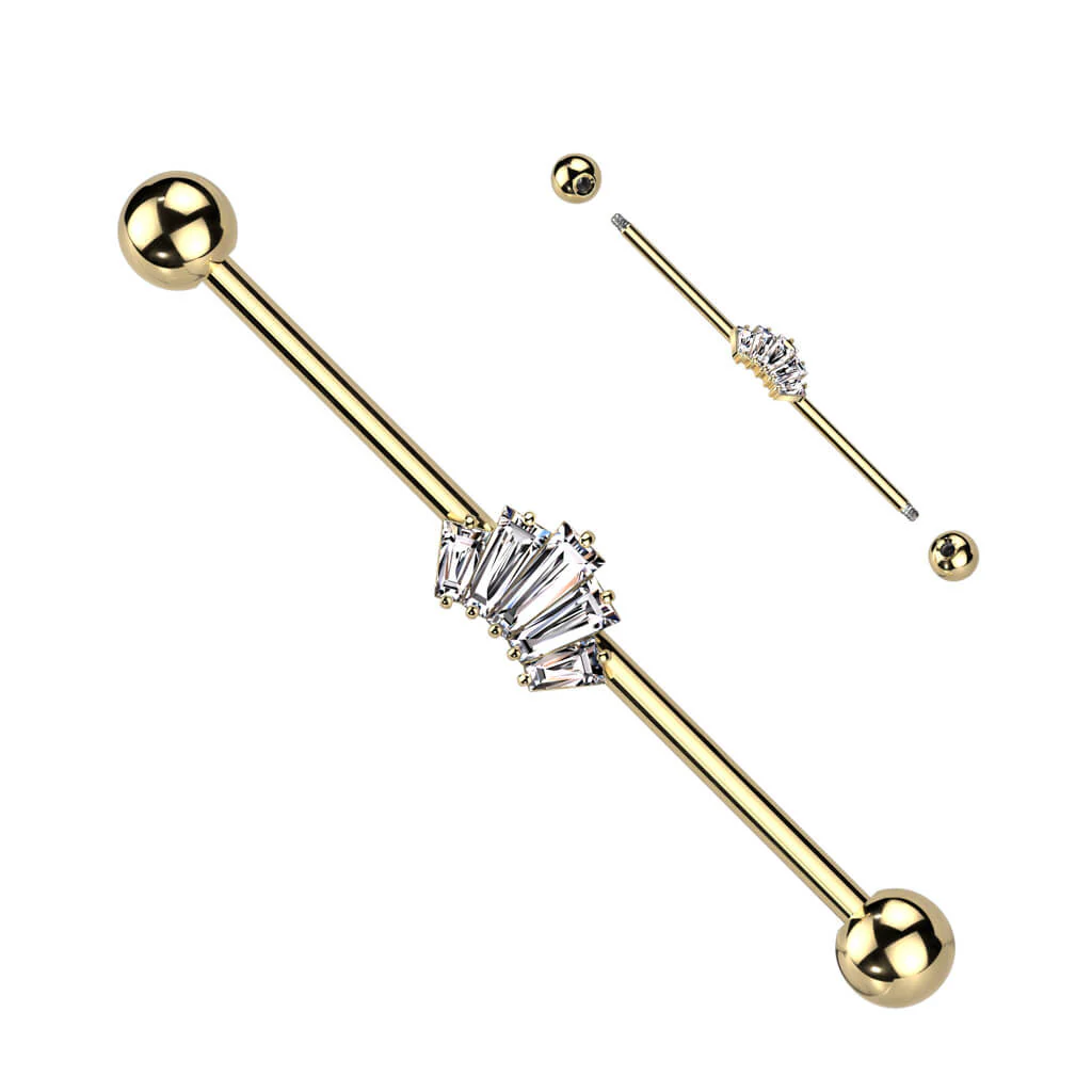 Industrial Barbell Krone Zirkonia - Image 3