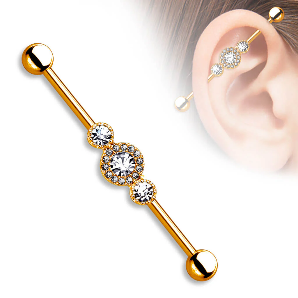 Industrial Barbell 3 Zirkonias - Image 3