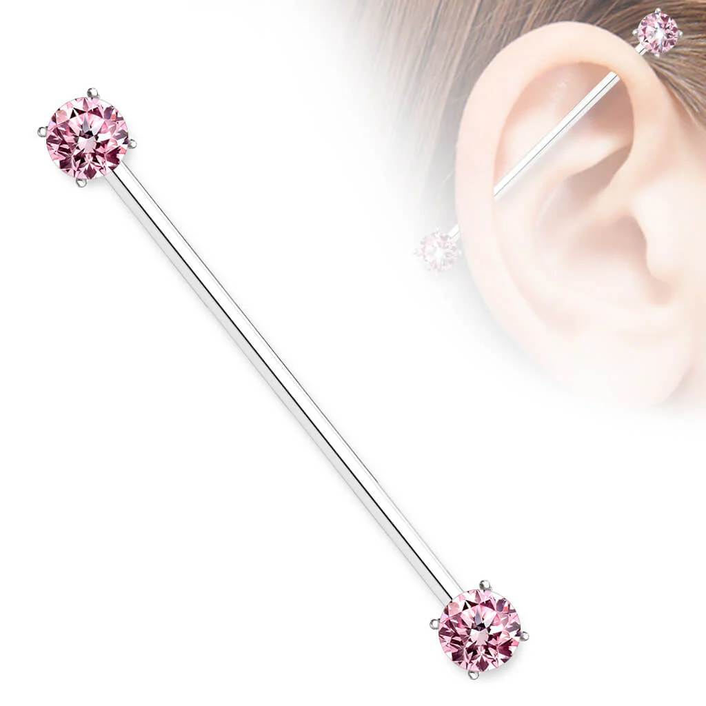Industrial Barbell Zirkonia Rund - Image 6