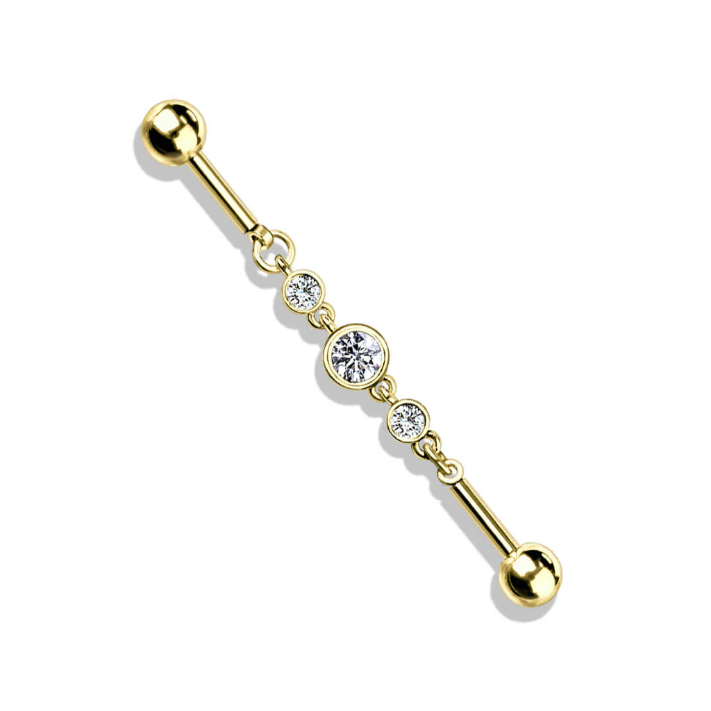 Industrial Barbell 3 Runde Zirkonia - Image 7