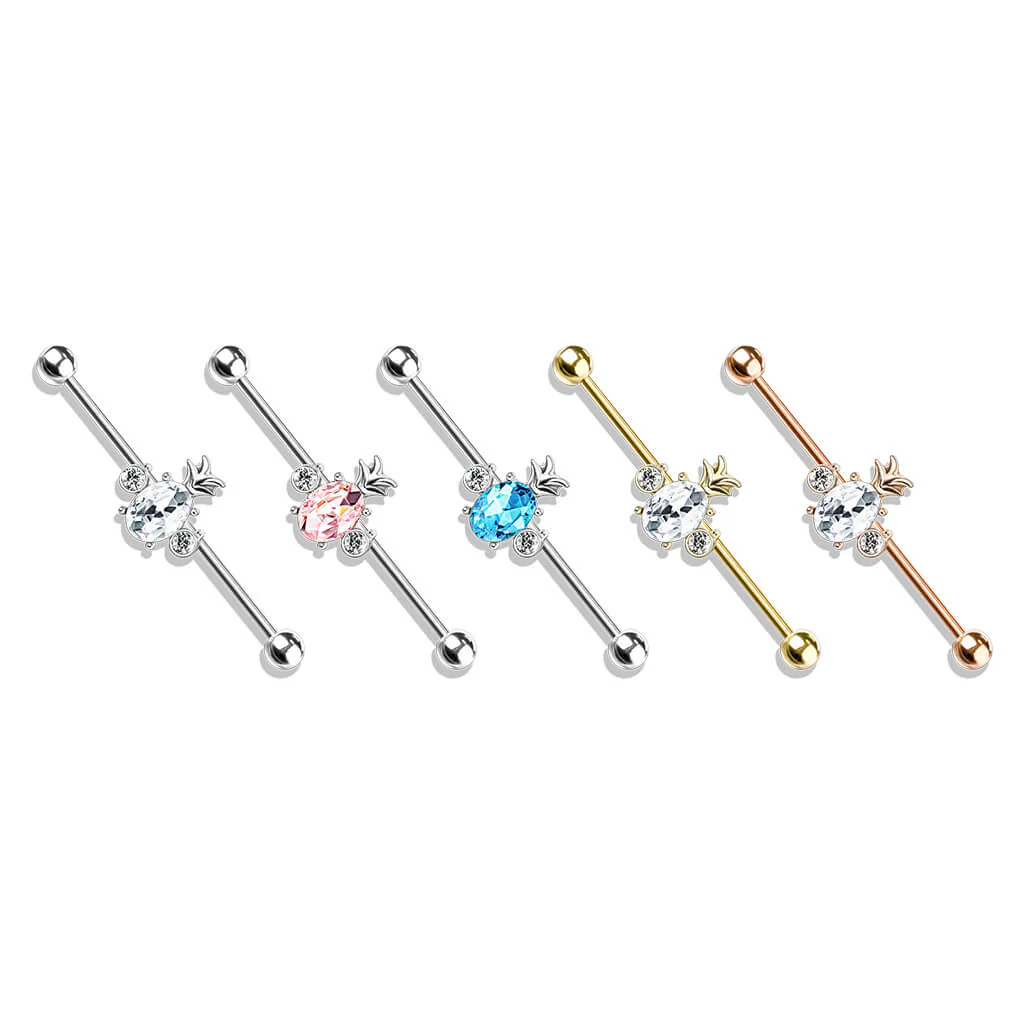Industrial Barbell Ananas Zirkonia - Image 5