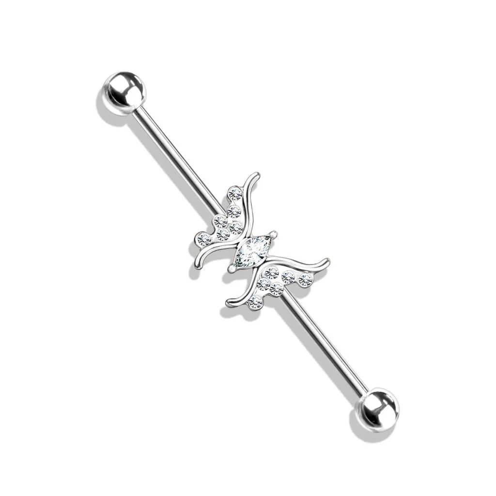Industrial Barbell Schmetterling Zirkonia - Image 2