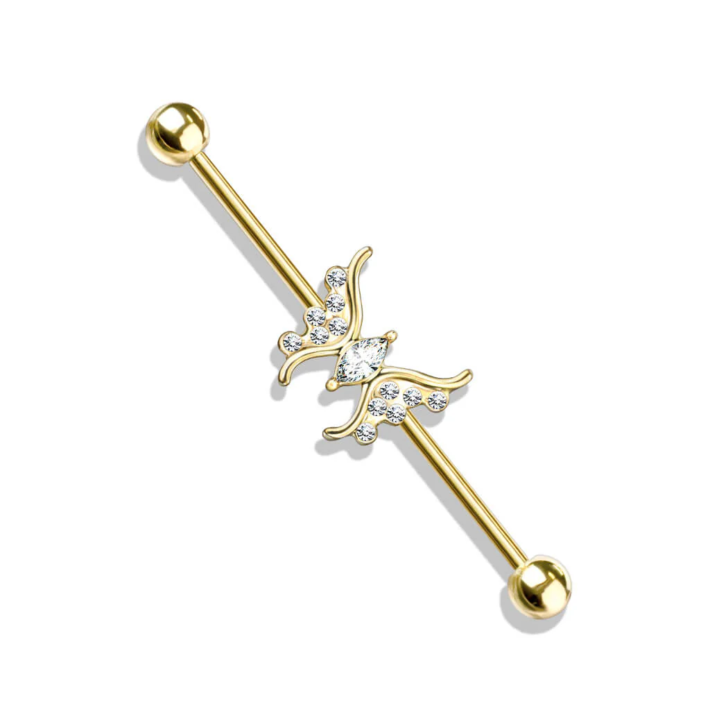 Industrial Barbell Schmetterling Zirkonia - Image 4