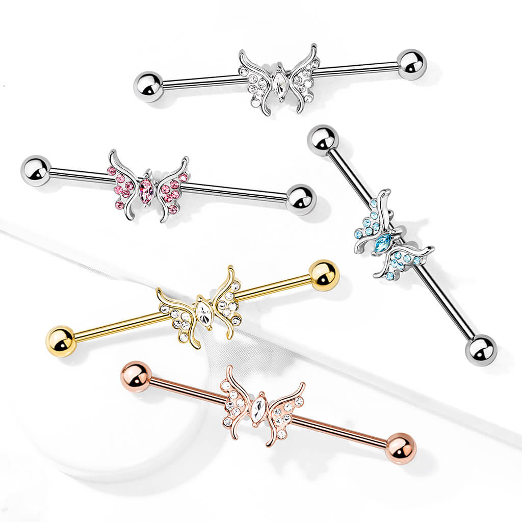 Industrial Barbell Schmetterling Zirkonia - Image 7