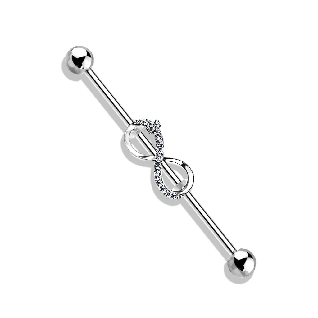 Industrial Barbell Unendlichkeitszeichen Zirkonia - Image 2