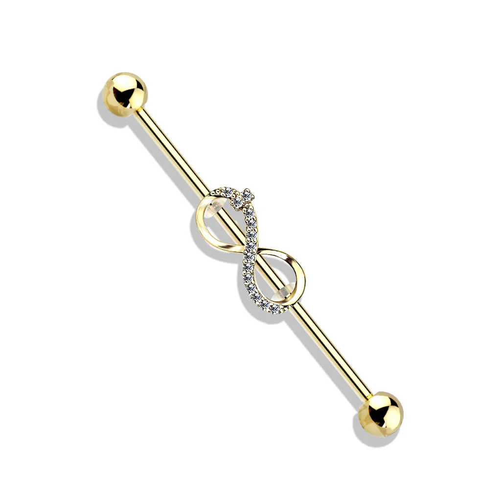 Industrial Barbell Unendlichkeitszeichen Zirkonia - Image 4