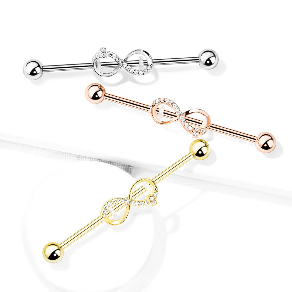 Industrial Barbell Unendlichkeitszeichen Zirkonia - Image 6