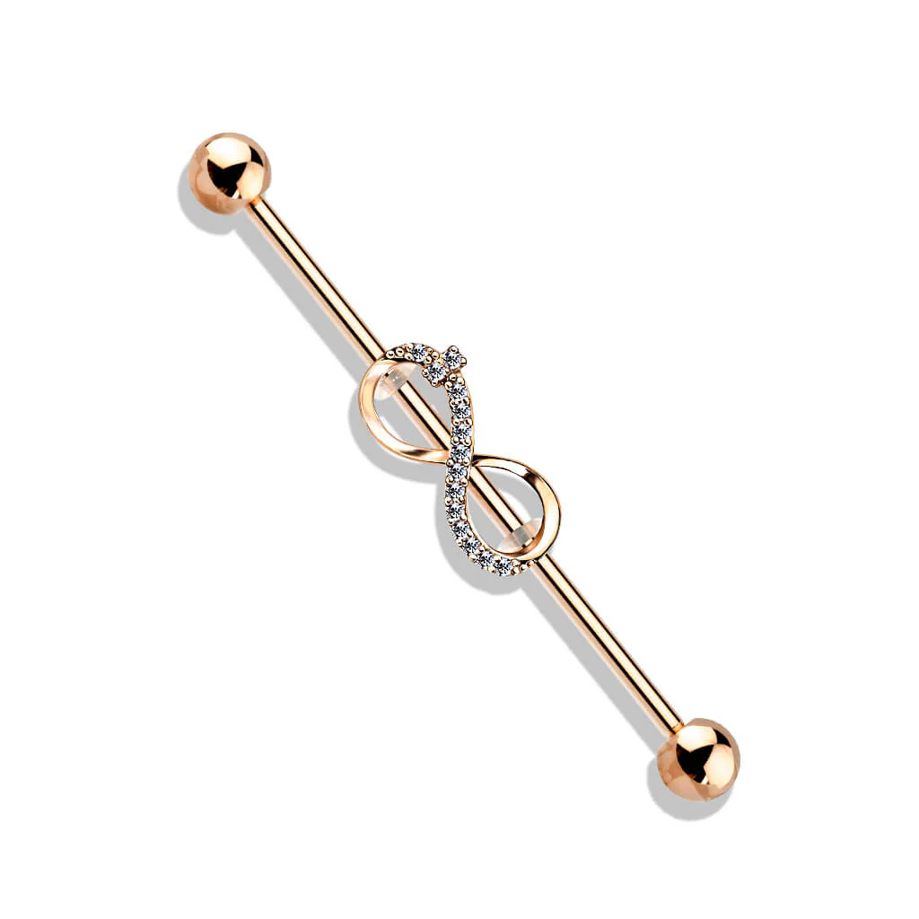 Industrial Barbell Unendlichkeitszeichen Zirkonia - Image 7