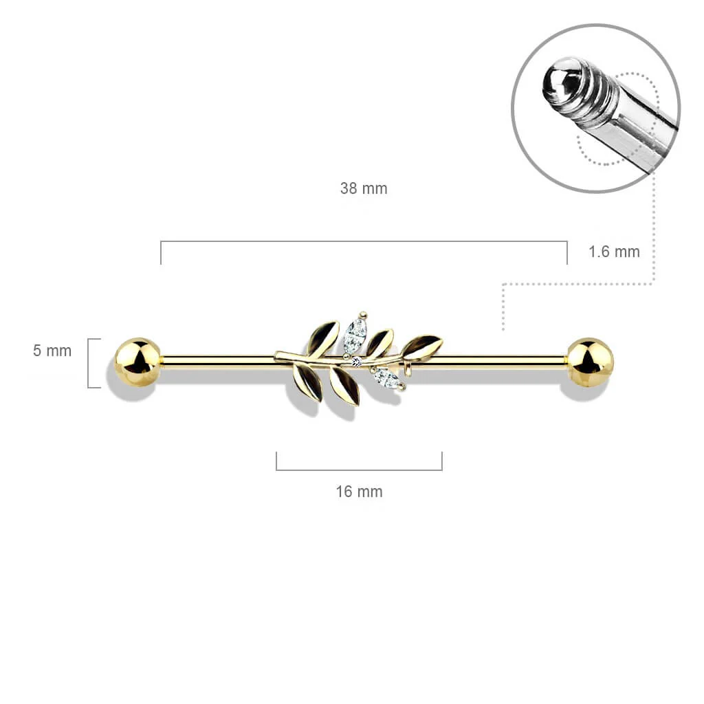 Industrial Barbell Zweig Zirkonia - Image 3
