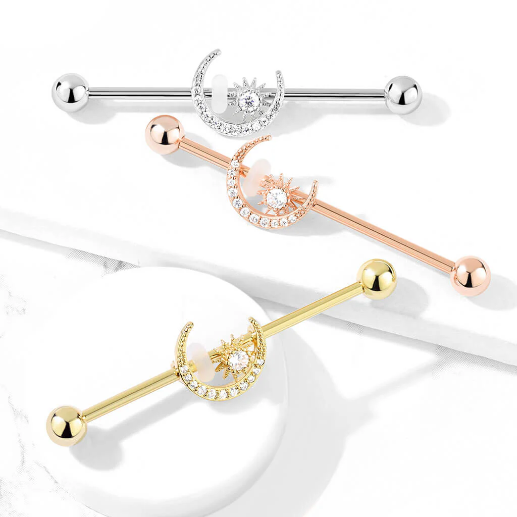 Industrial Barbell Mond Stern Zirkonia - Image 7