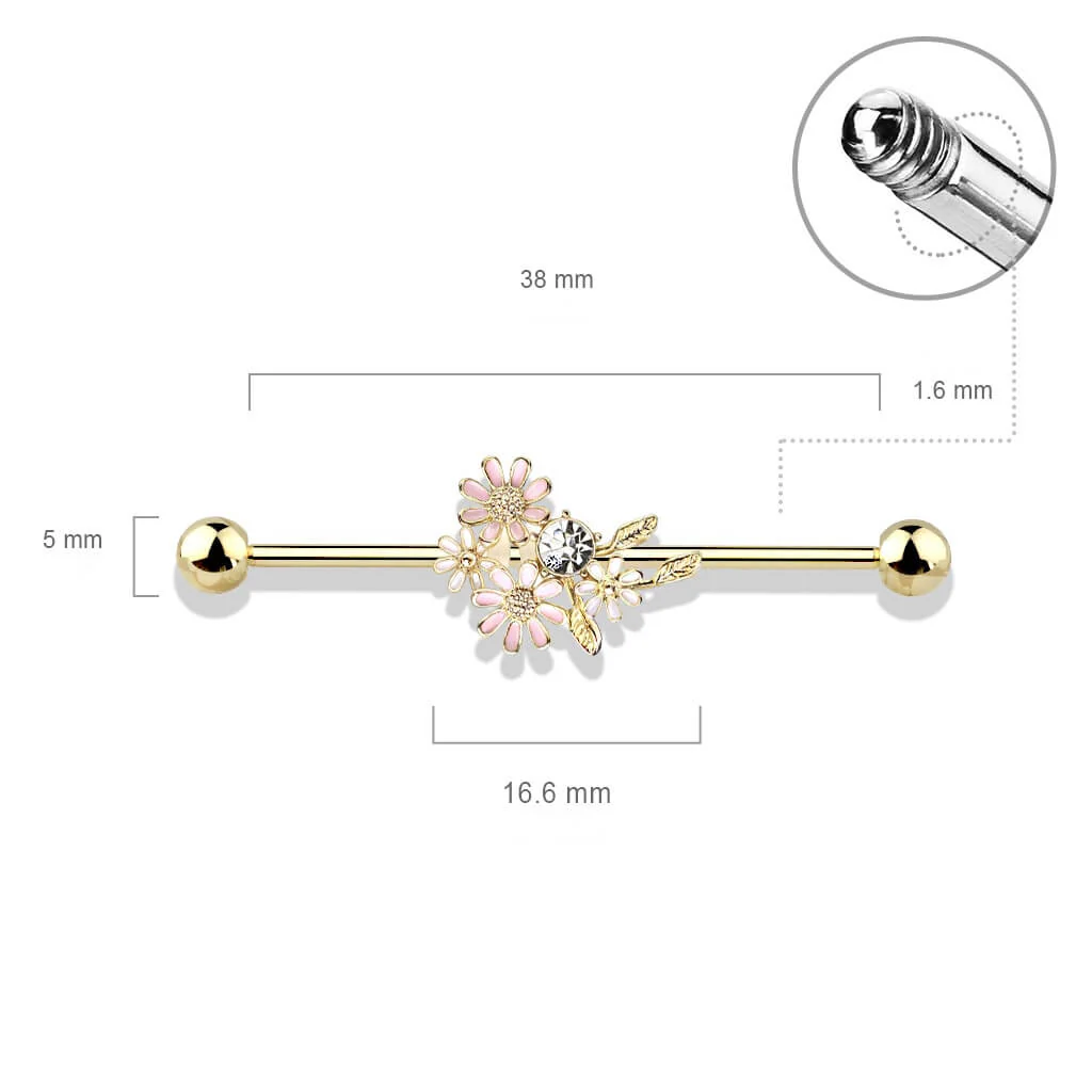 Industrial Barbell Blumenstrauß Zirkonia - Image 3