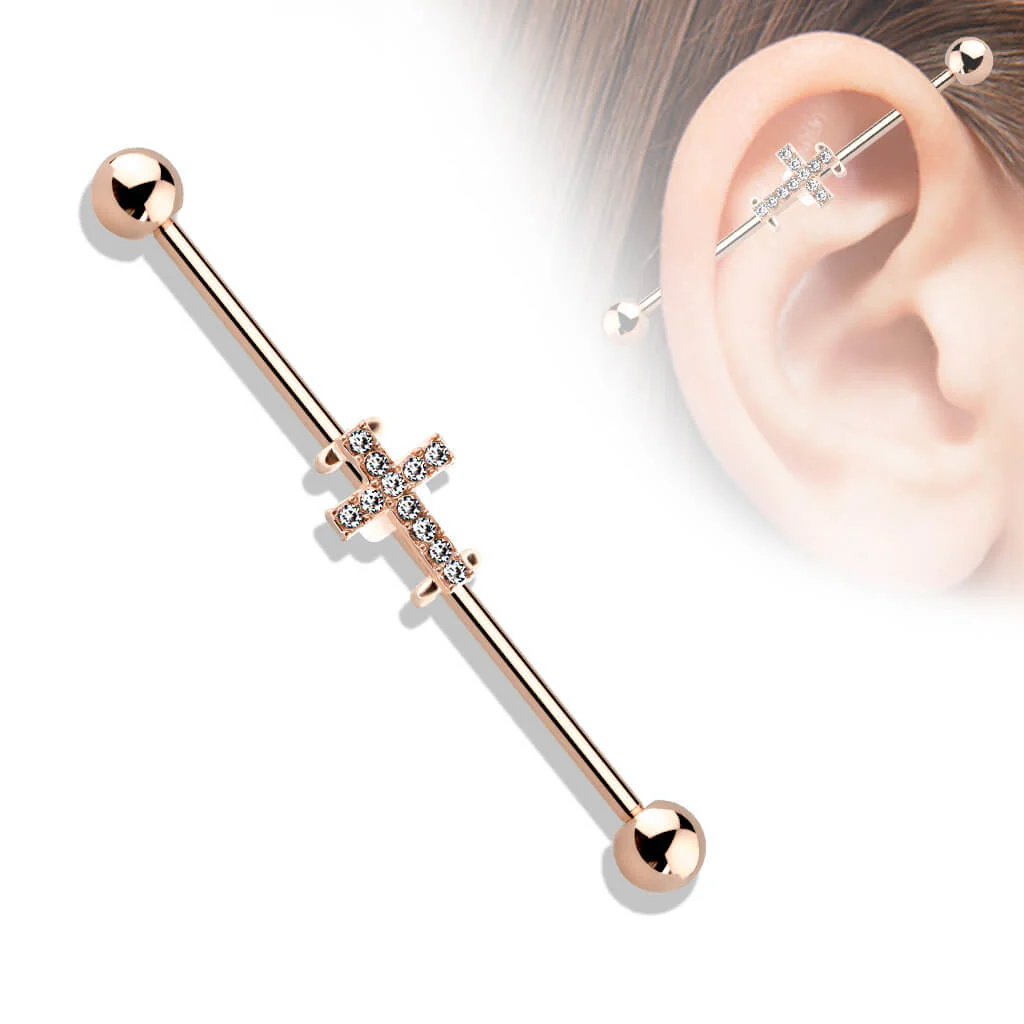 Industrial Barbell Kreuz Zirkonia - Image 8