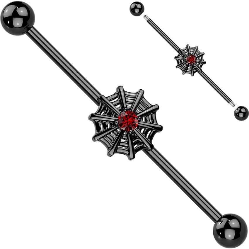 Industrial Barbell Spinnennetz Zirkonia Mitte - Image 3