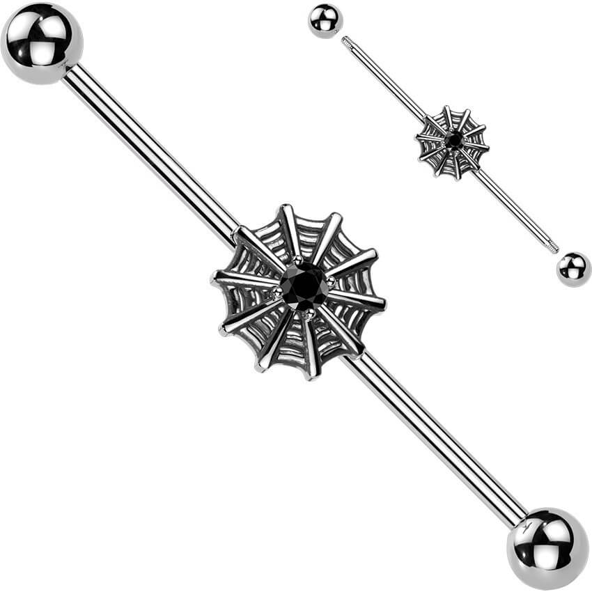 Industrial Barbell Spinnennetz Zirkonia Mitte - Image 4