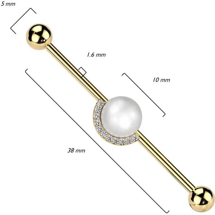 Industrial Barbell Perle Kugel Zirkonia - Image 2