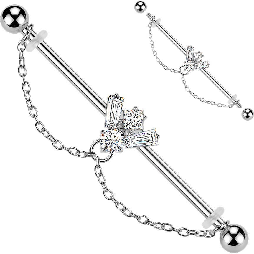 Industrial Barbell Zirkonia Biene Kette - Image 4