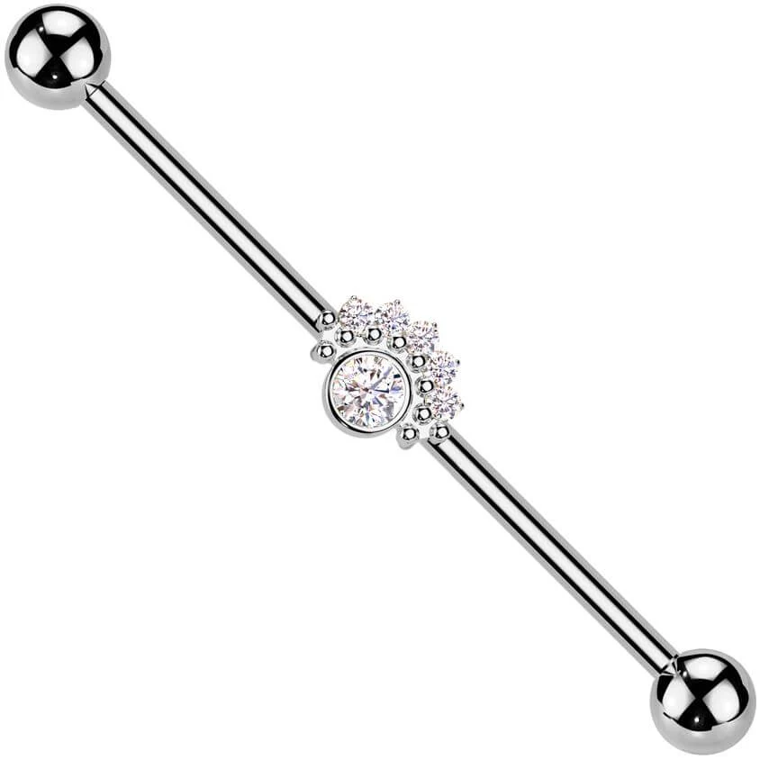 Industrial Barbell Zirkonias kleine Kugeln