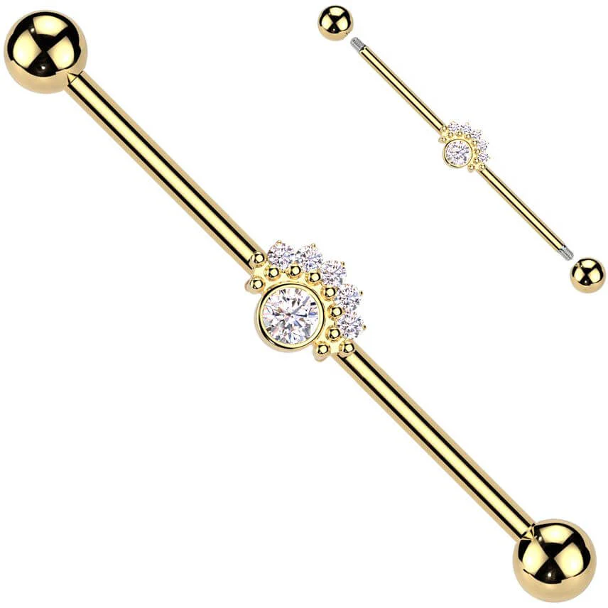 Industrial Barbell Zirkonias kleine Kugeln - Image 2
