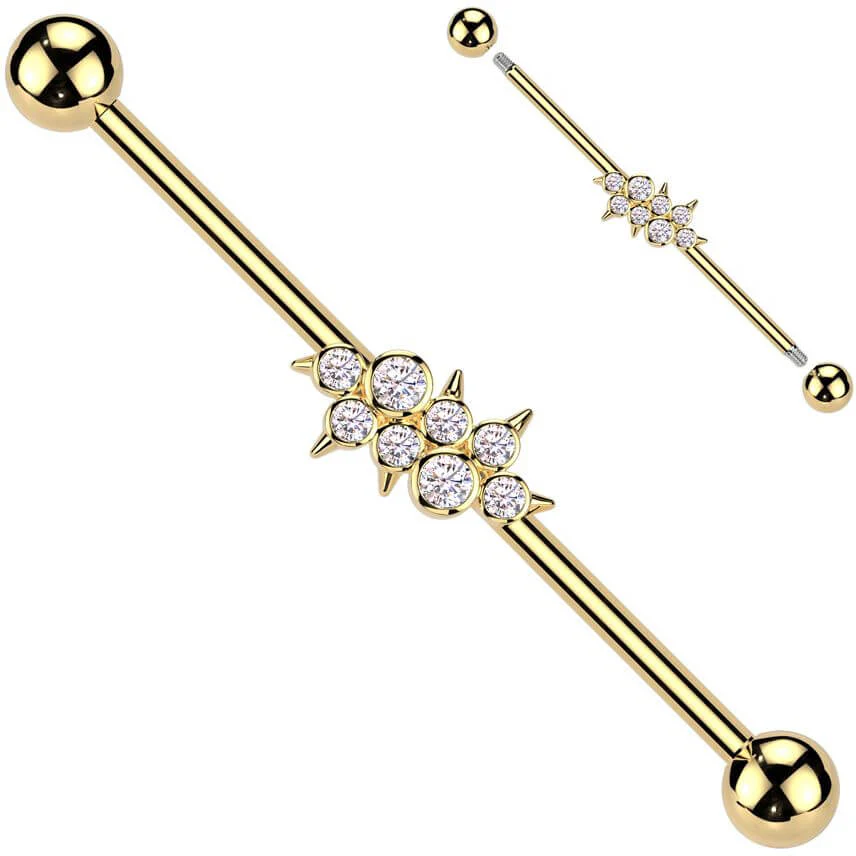 Industrial Barbell Zirkonias Stacheln - Image 2
