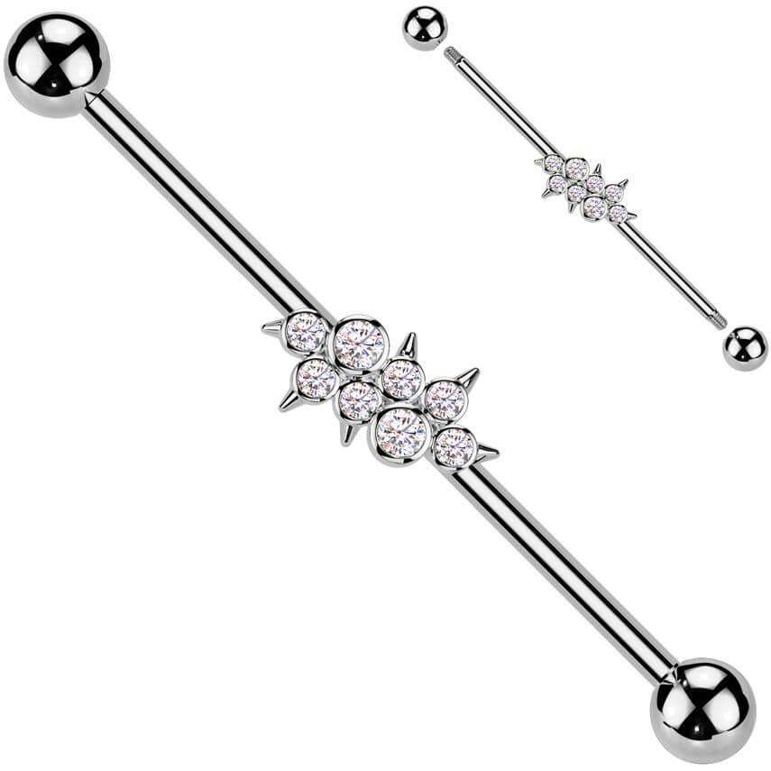 Industrial Barbell Zirkonias Stacheln - Image 3