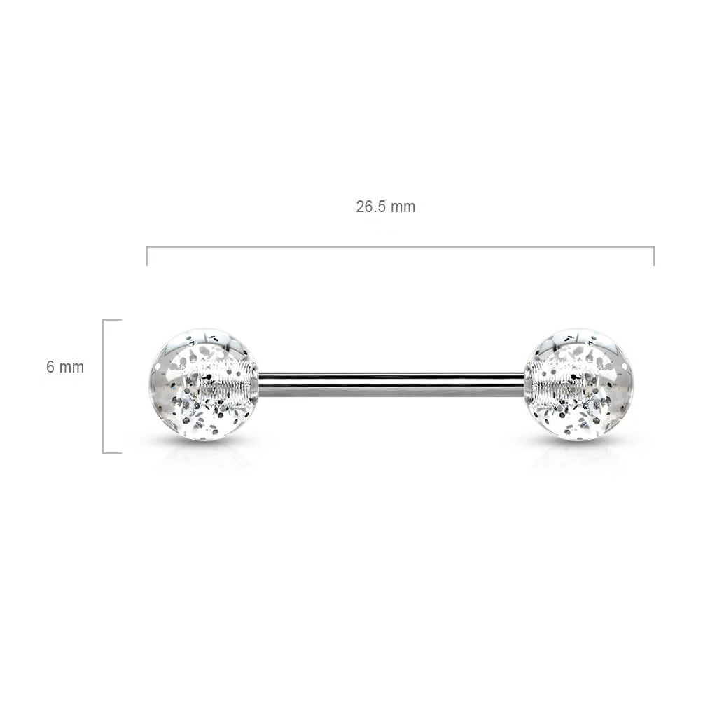 Barbell Acryl Glitzer Kugel - Image 2