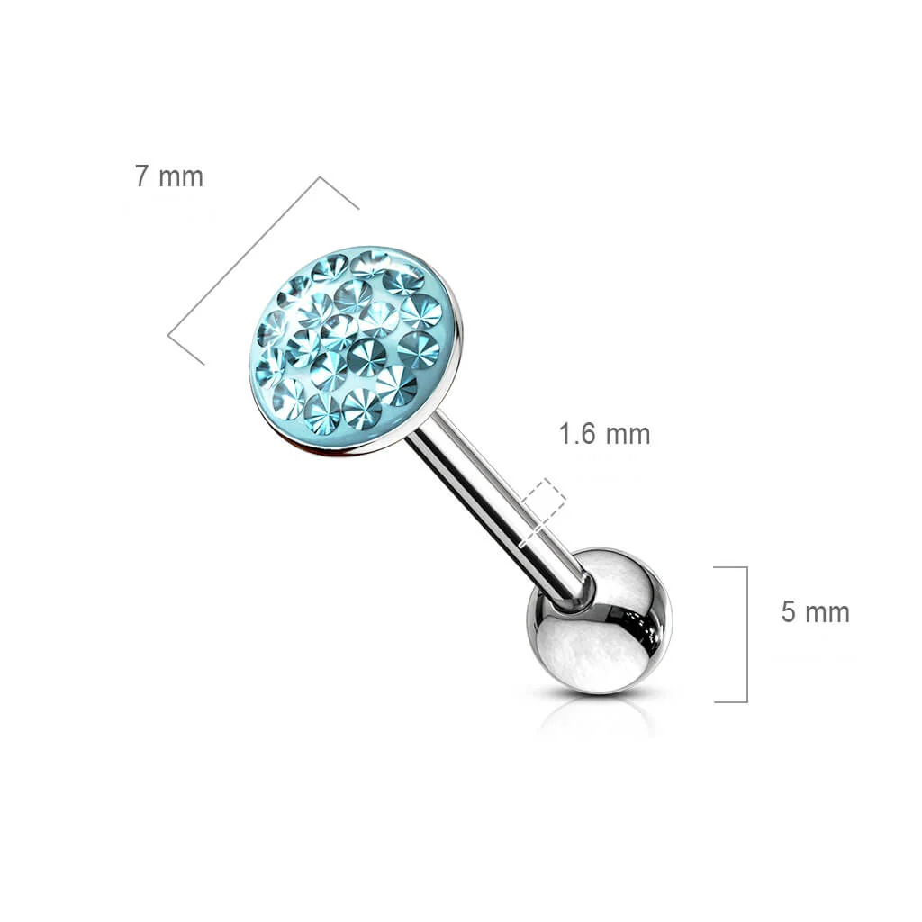Zungenpiercing Zirkonia Rund - Image 3