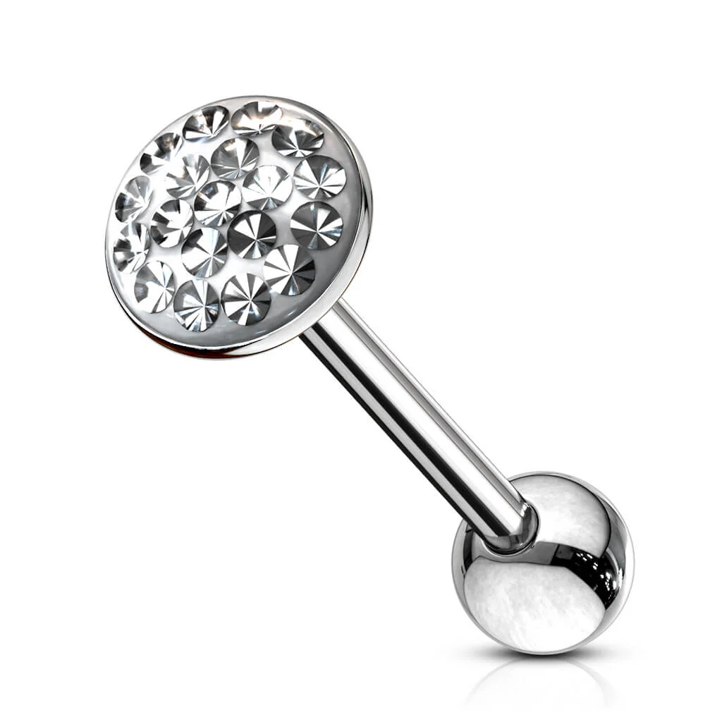 Zungenpiercing Zirkonia Rund - Image 4