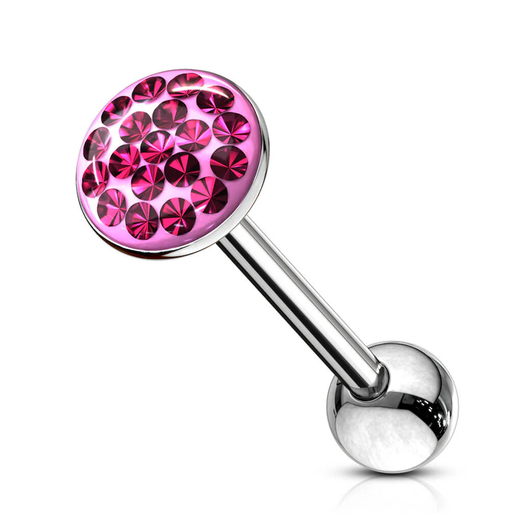 Zungenpiercing Zirkonia Rund - Image 6