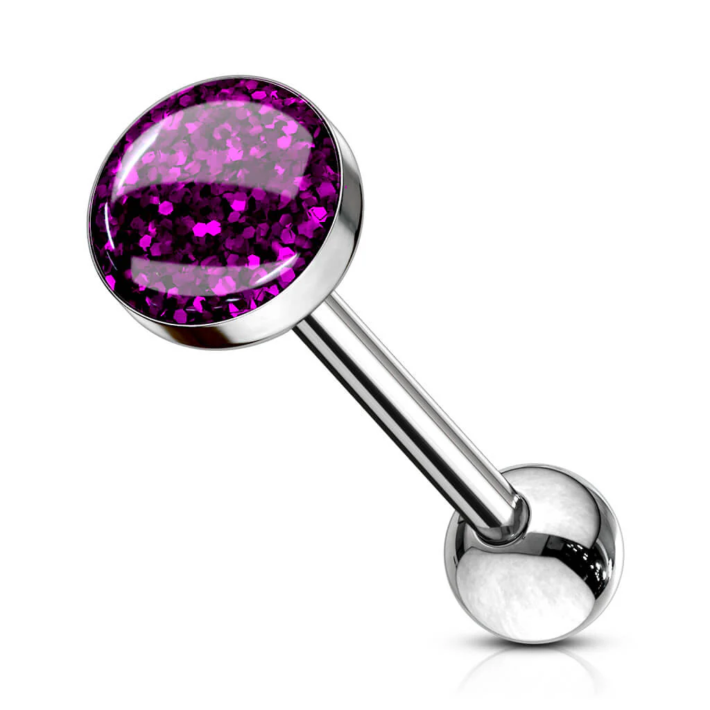 Zungenpiercing Zagenfassung Epoxid Glitzer - Image 2