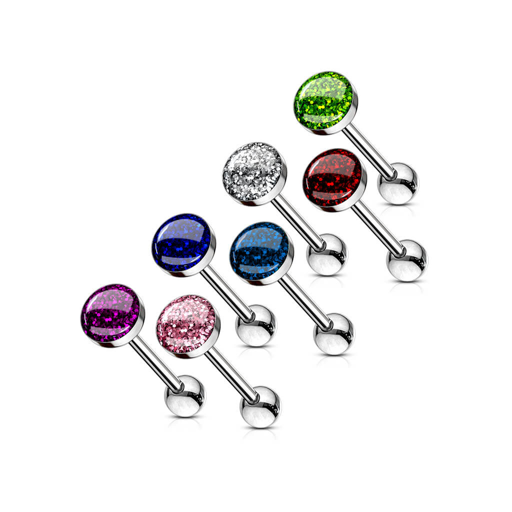 Zungenpiercing Zagenfassung Epoxid Glitzer - Image 5