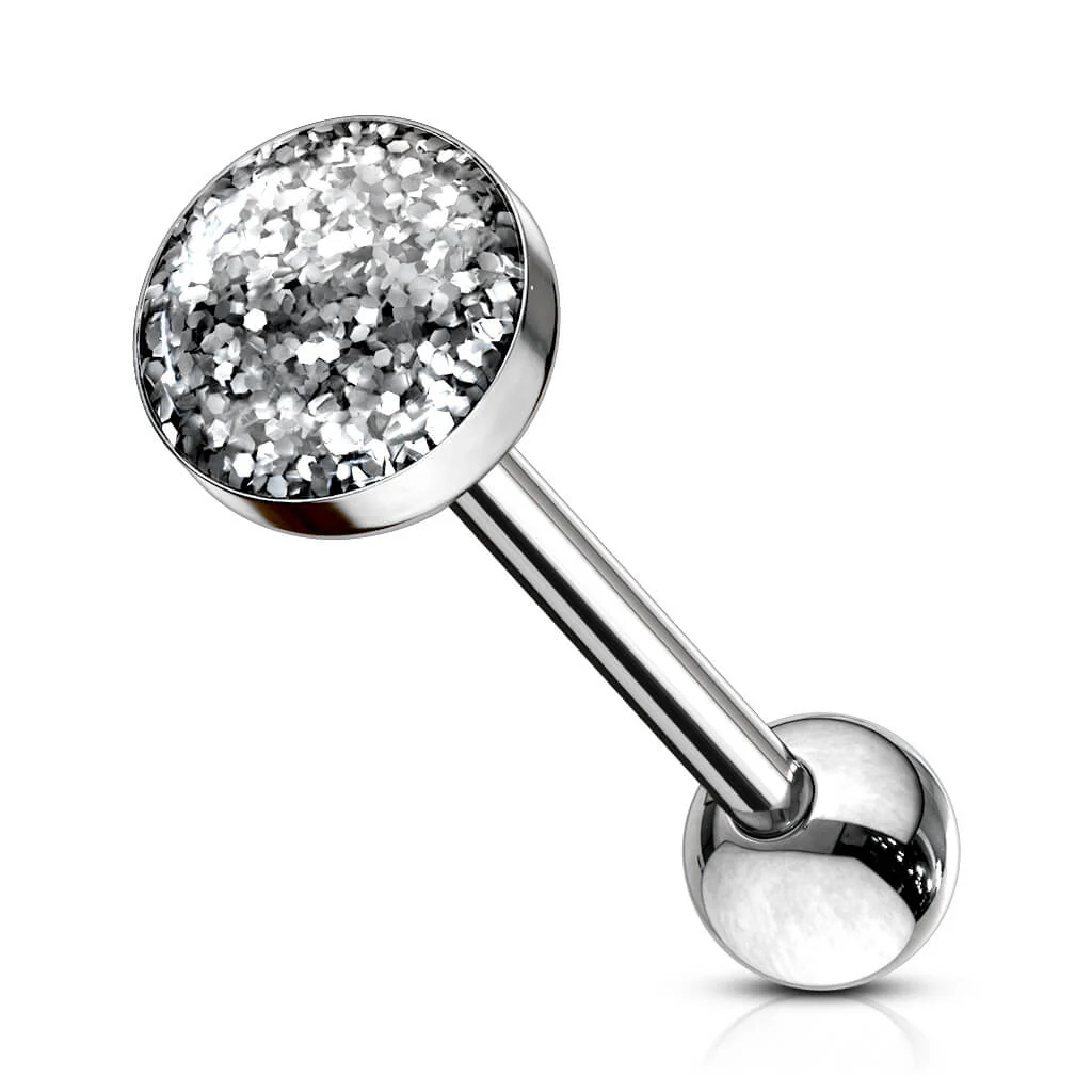 Zungenpiercing Zagenfassung Epoxid Glitzer - Image 6