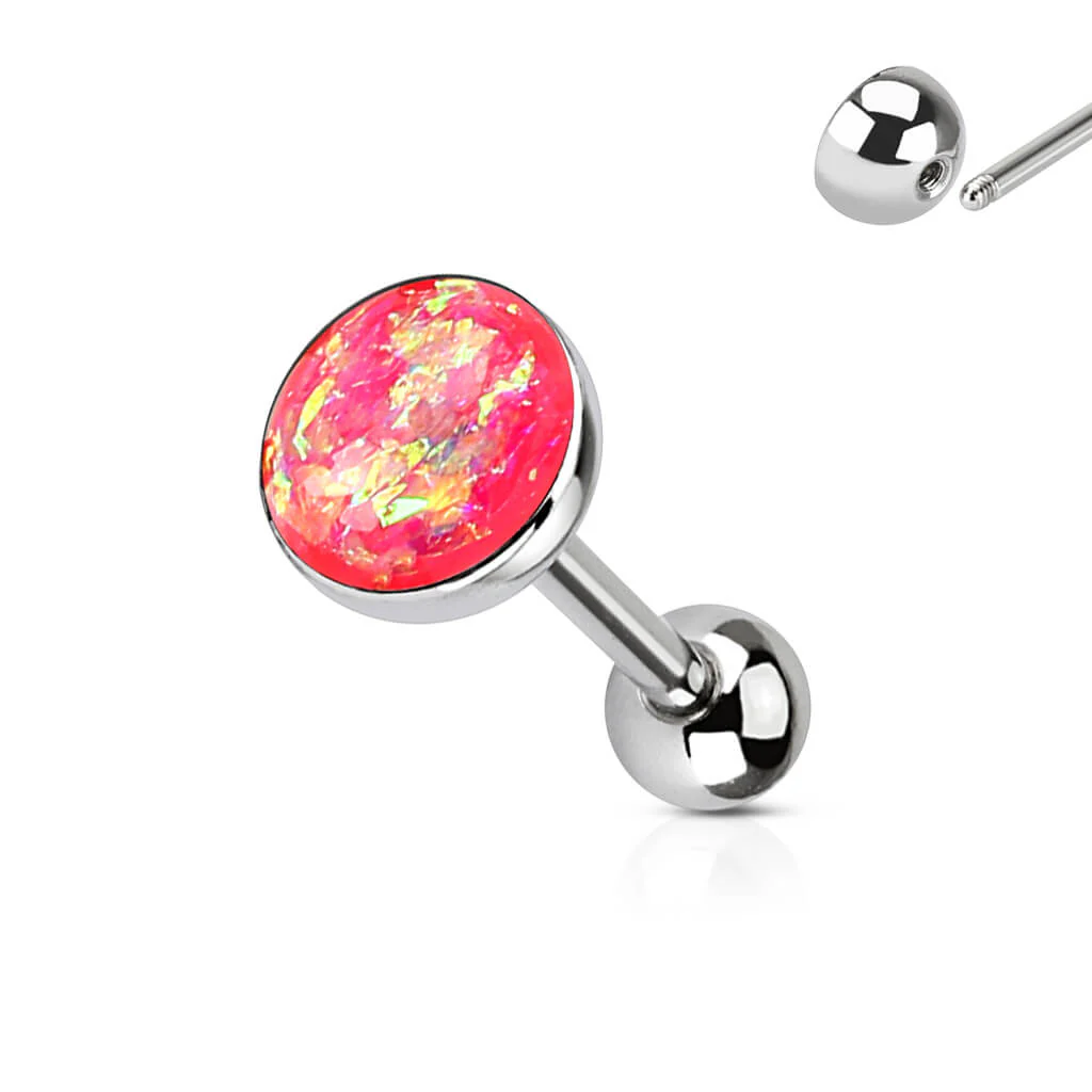 Zungenpiercing Zagenfassung Opal Glitzer - Image 6