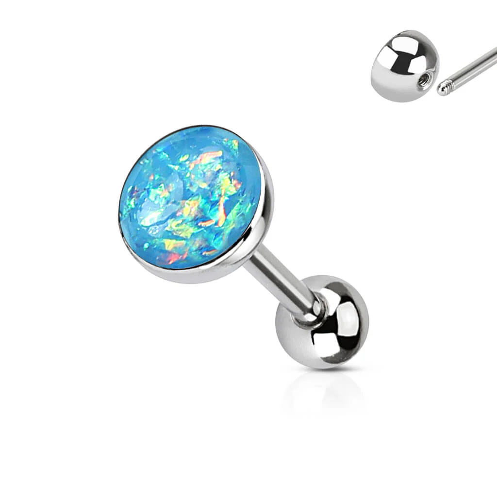 Zungenpiercing Zagenfassung Opal Glitzer - Image 7