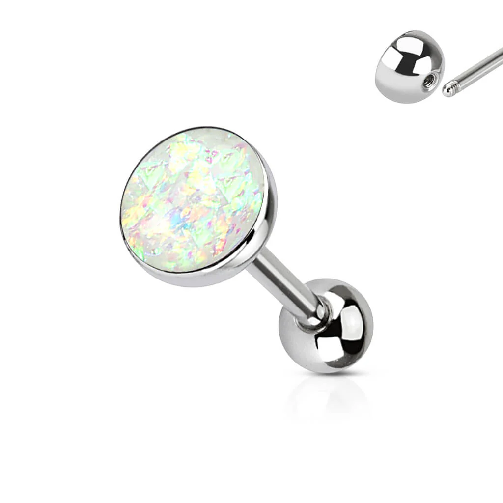 Zungenpiercing Zagenfassung Opal Glitzer - Image 8