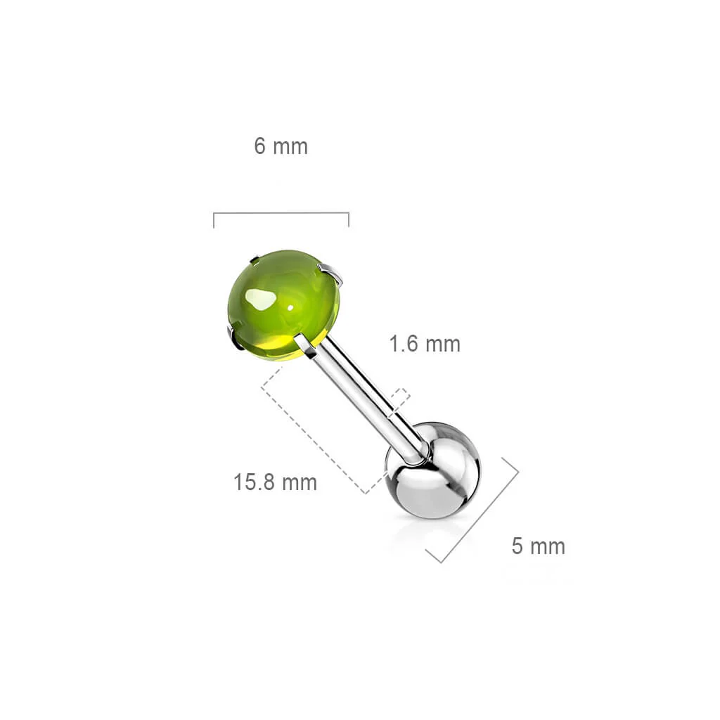 Zungenpiercing Cabochon Stein - Image 10