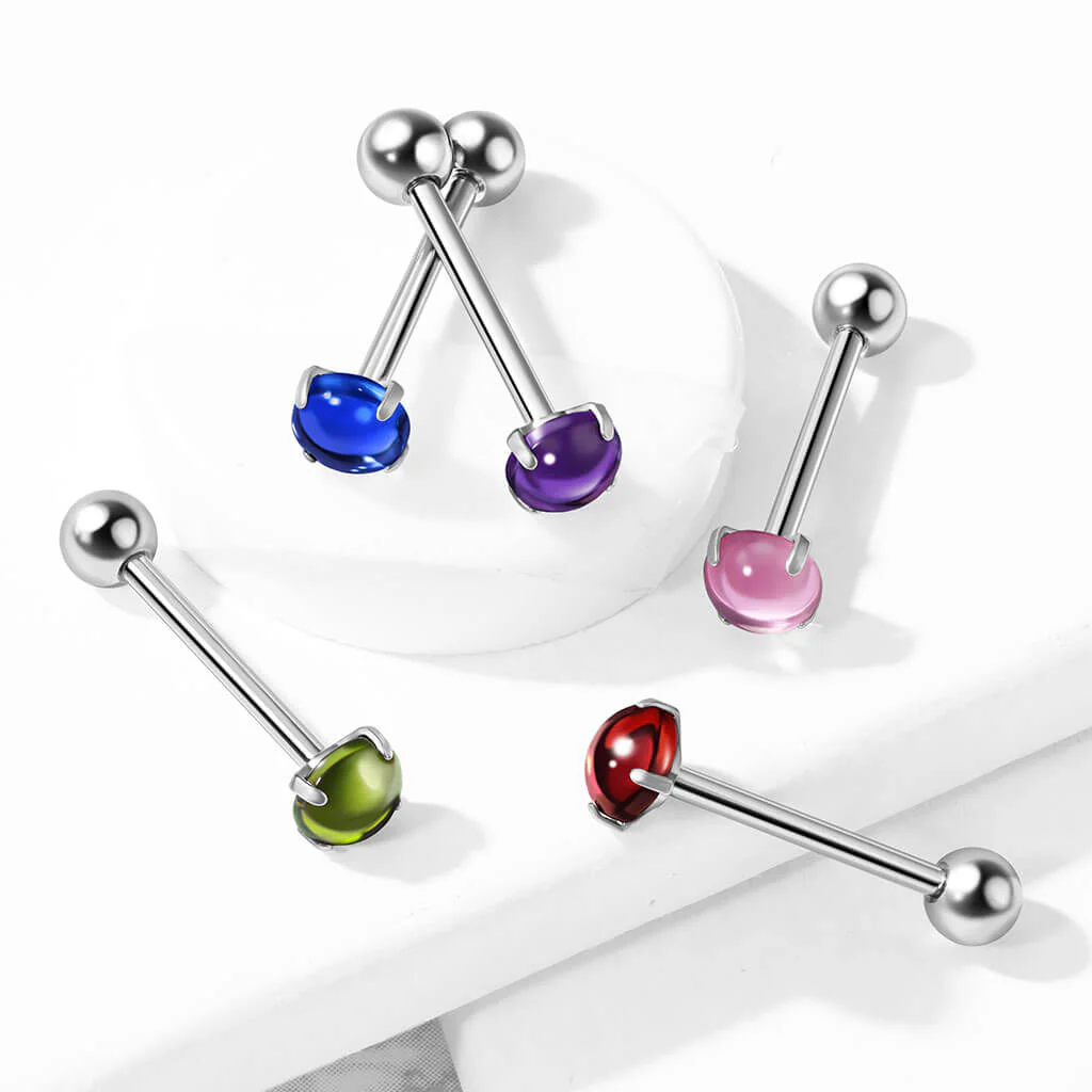 Zungenpiercing Cabochon Stein - Image 8